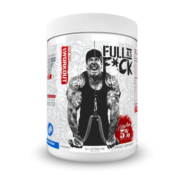 5% Nutrition Full As Fuck Pump Formula - Blue Raspberry - Pre Workout