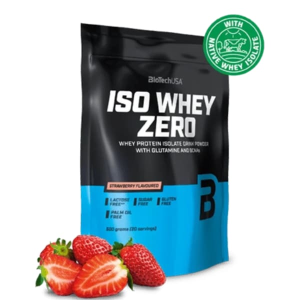 BioTech Iso Whey Zero Protein Powder - 500g / Strawberry