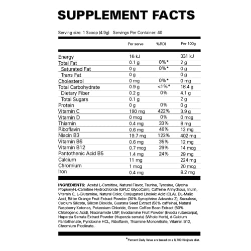 EHP labs Oxyshred Hardcore - Fat Burner