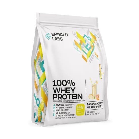 Emrald Labs 100% Whey Protein - 900g / Banana Honey Milkshake