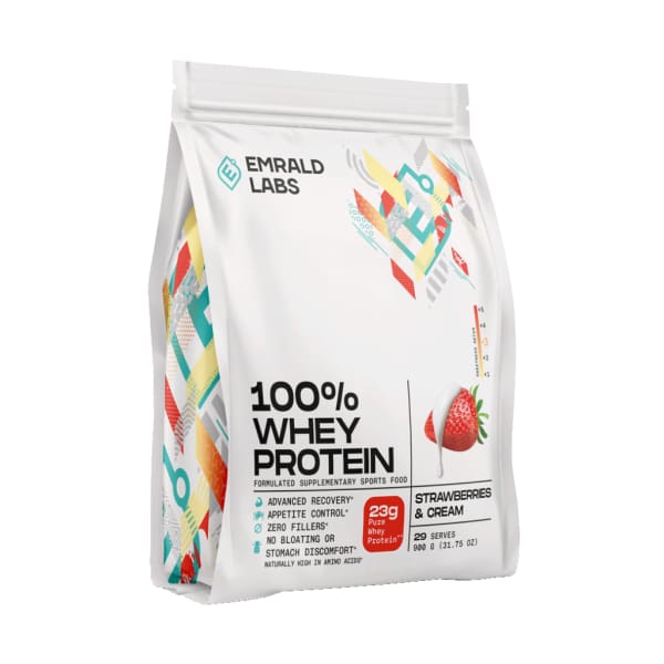Emrald Labs 100% Whey Protein - 900g / Strawberries & Cream