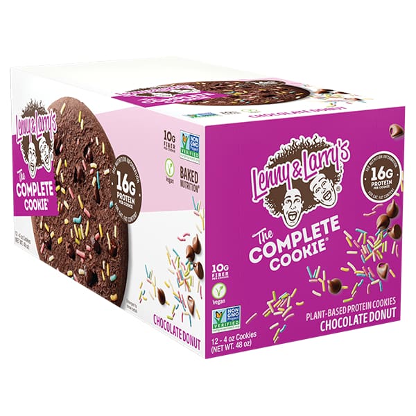 Lenny & Larrys Complete Cookie - Chocolate Donut / Box - Protein Food Products