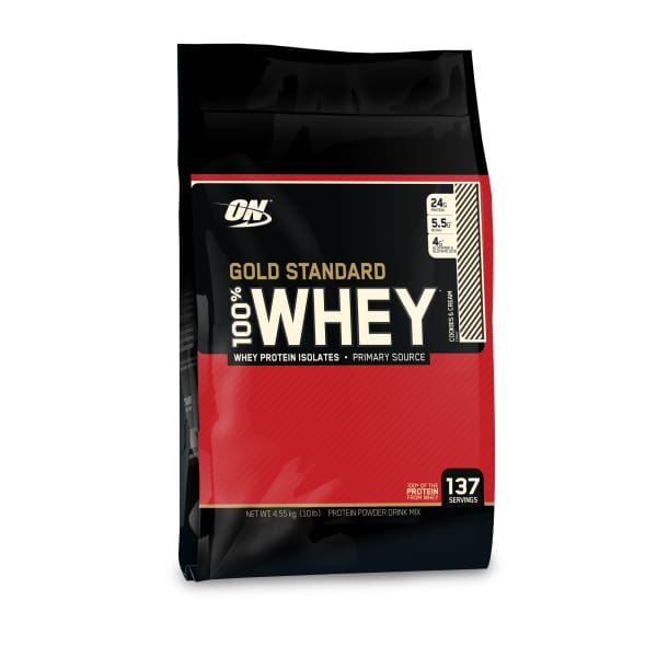 Optimum Nutrition Gold Standard 100% Whey - 10lb / Cookies & Cream - Protein Powders