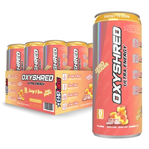 Oxyshred Ultra Energy RTD - Peach Candy Rings / Can - Fat Burner