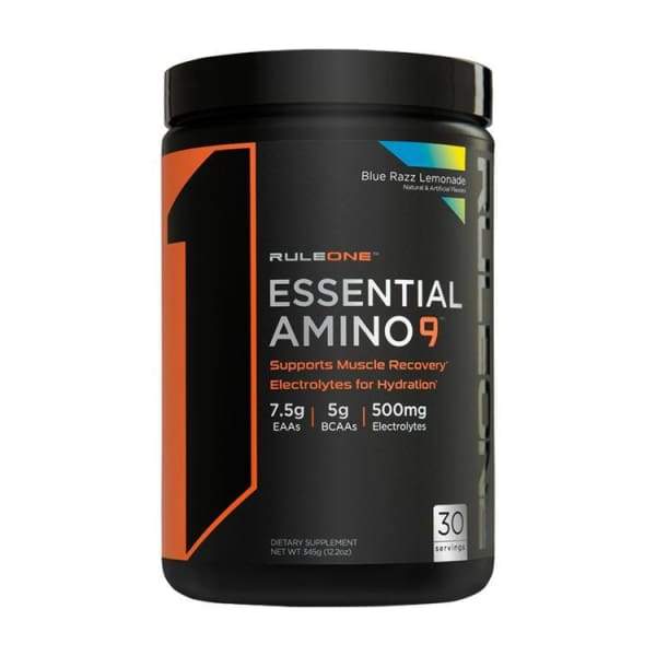 Rule 1 Essential Amino 9 Recovery - Blue Razz Lemonade - BCAAs & Amino Acids