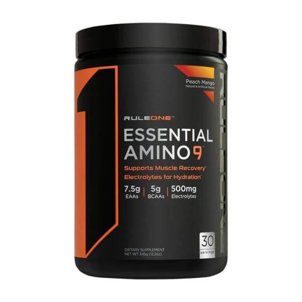 Rule 1 Essential Amino 9 Recovery - Peach Mango - BCAAs & Amino Acids