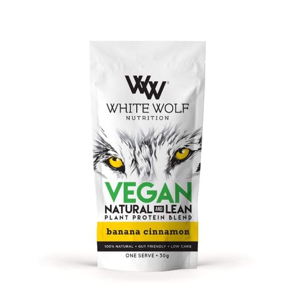 White Wolf Natural Vegan Protein Blend - Banana Cinnamon - Samples