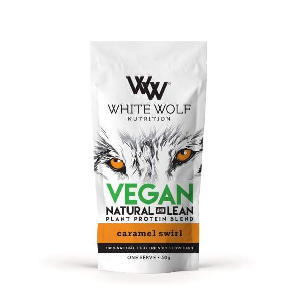 White Wolf Natural Vegan Protein Blend - Caramel Swirl - Samples