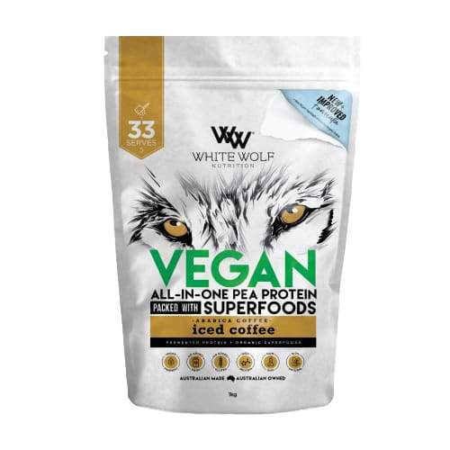 White Wolf Vegan Protein - Iced Coffee / 1kg - Protein Powders
