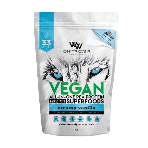 White Wolf Vegan Protein - Vanilla / 1kg - Protein Powders