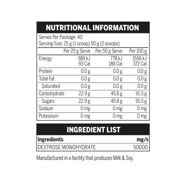 Emrald Labds DEXTROSE - 40 Serves - Health & Wellbeing