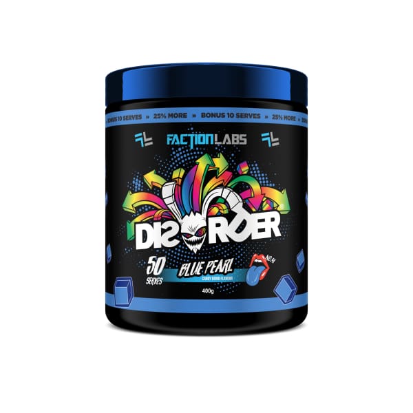 Faction Labs Disorder High Stim Pre Workout 50 Scoops - Blue Pearl - Pre Workout