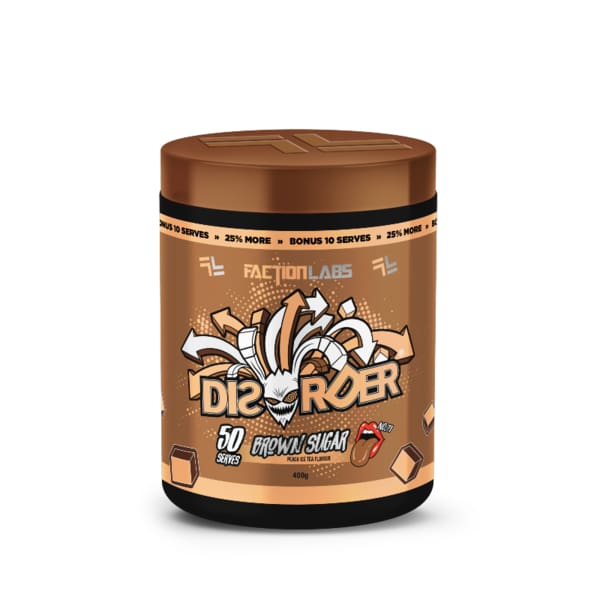 Faction Labs Disorder High Stim Pre Workout 50 Scoops - Brown Sugar - Pre Workout