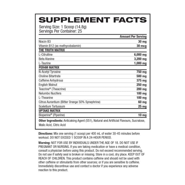 Inspired Nutraceuticals DVST8 BBD - Pre Workout