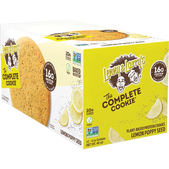 Lenny & Larrys Complete Cookie - Lemon Poppy / Box - Protein Food Products