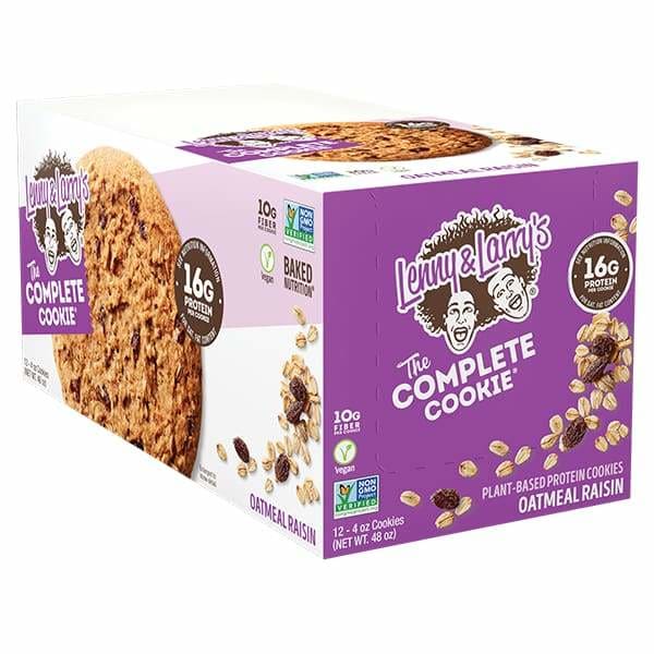 Lenny & Larrys Complete Cookie - Oat Raisin / Box - Protein Food Products