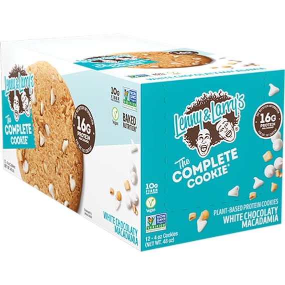 Lenny & Larrys Complete Cookie - White Choc Macadamia / Box - Protein Food Products