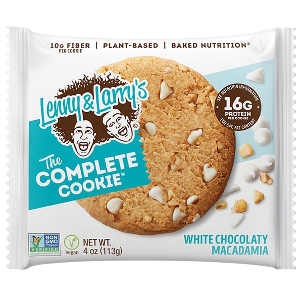 Lenny & Larrys Complete Cookie - White Choc Macadamia / Individual - Protein Food Products
