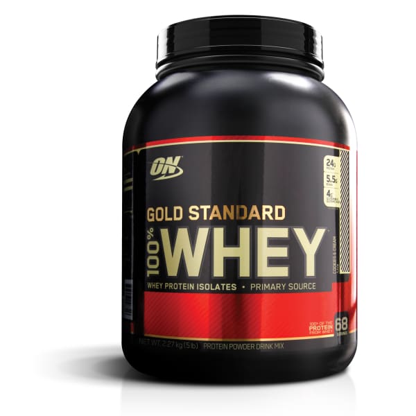 Optimum Nutrition Gold Standard 100% Whey - 5lb / Cookies & Cream - Protein Powders