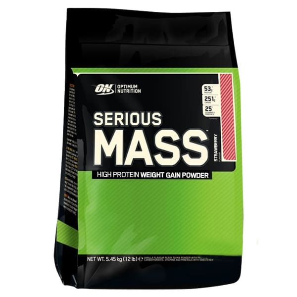 Optimum Nutrition Serious Mass Gainer - 12lbs / Strawberry - Protein Powders