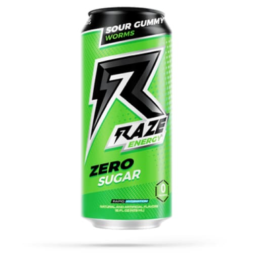 Raze Energy Drink cans - Sour Gummy Worm / Can