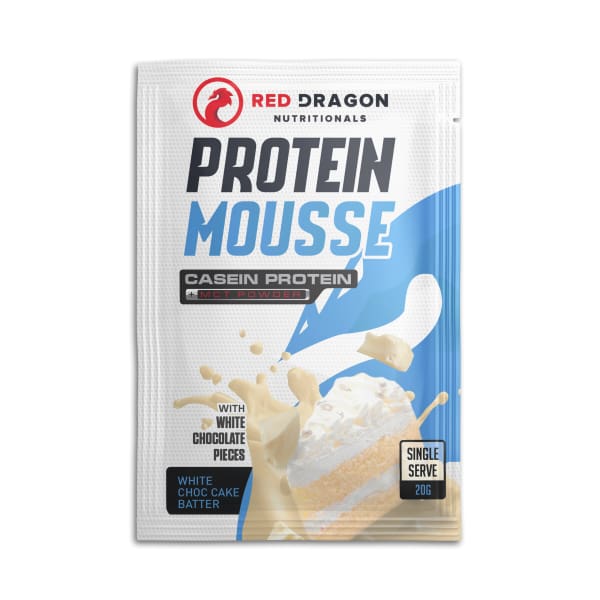 Red Dragon Protein Mousse Sample - White Choc Cake Batter