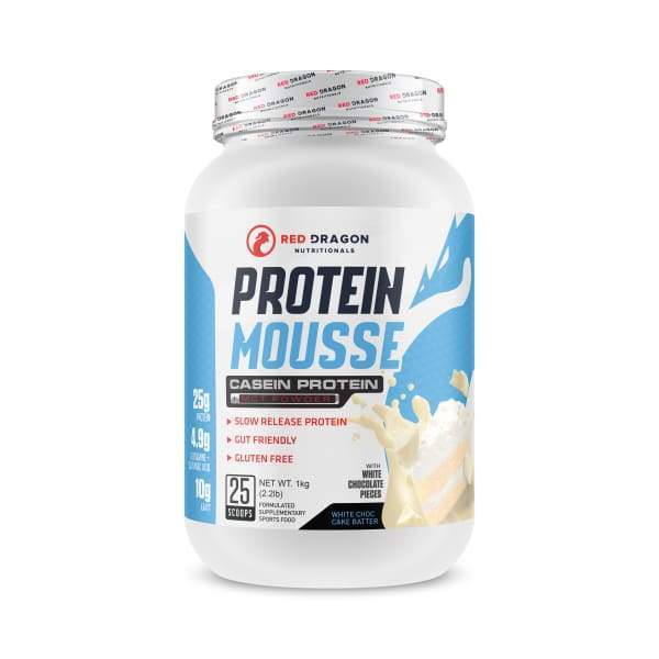 Red Dragon Protein Mousse - White Choc Cake Butter