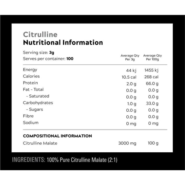 Switch Nutrition Citrulline Malate 100 Serves