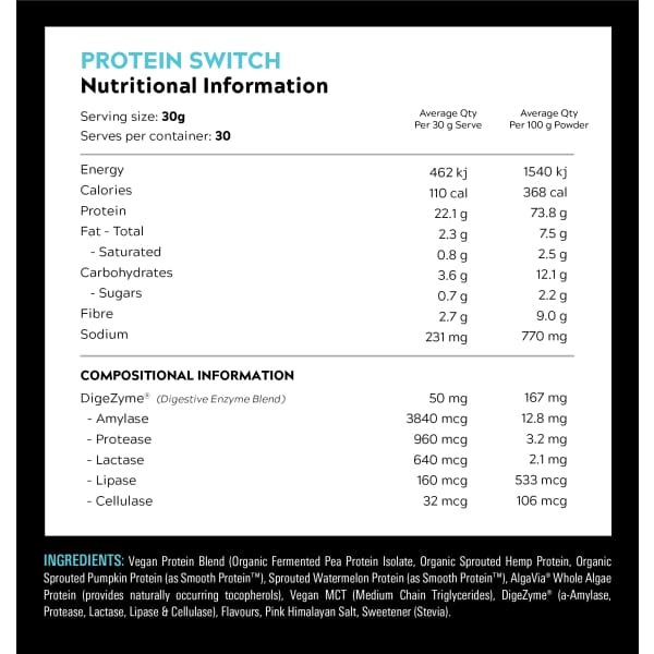 Switch Nutrition Protein Switch Vegan Protein - Protein Powders