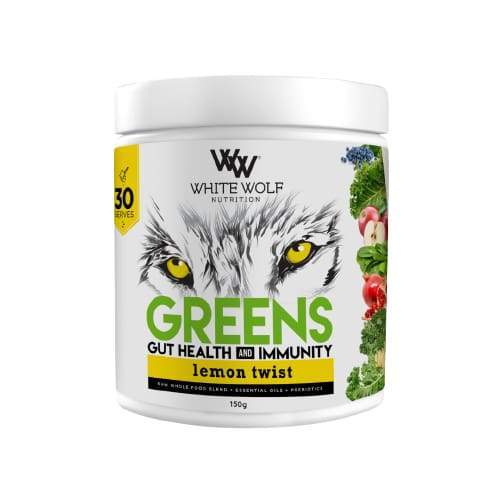White Wolf Greens + Gut Health - Lemon Twist / 30 Serves - Health & Wellbeing