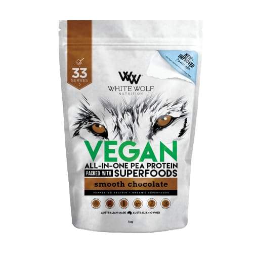 White Wolf Vegan Protein - Chocolate / 1kg - Protein Powders