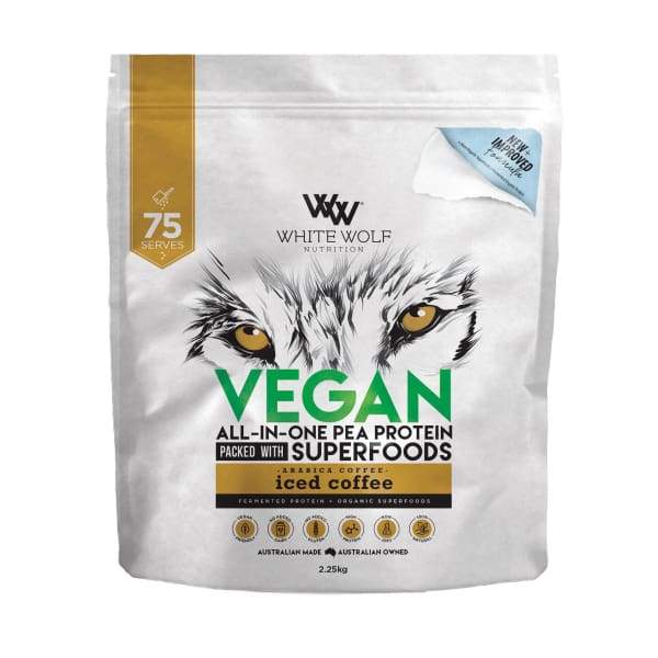 White Wolf Vegan Protein - Iced Coffee / 2.25kg - Protein Powders