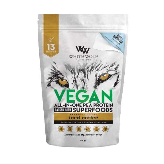White Wolf Vegan Protein - Iced Coffee / 400g - Protein Powders