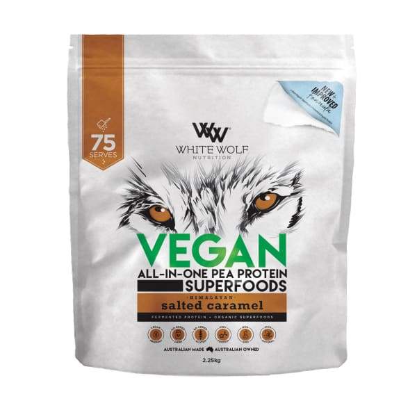 White Wolf Vegan Protein - Salted Caramel / 2.25kg - Protein Powders