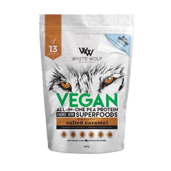 White Wolf Vegan Protein - Salted Caramel / 400g - Protein Powders